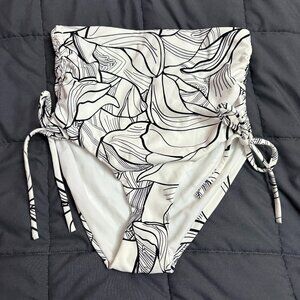 CALIA by Carrie Underwood Ruched Side Tie High Rise Swim Bottom - Size: XXS -NWT